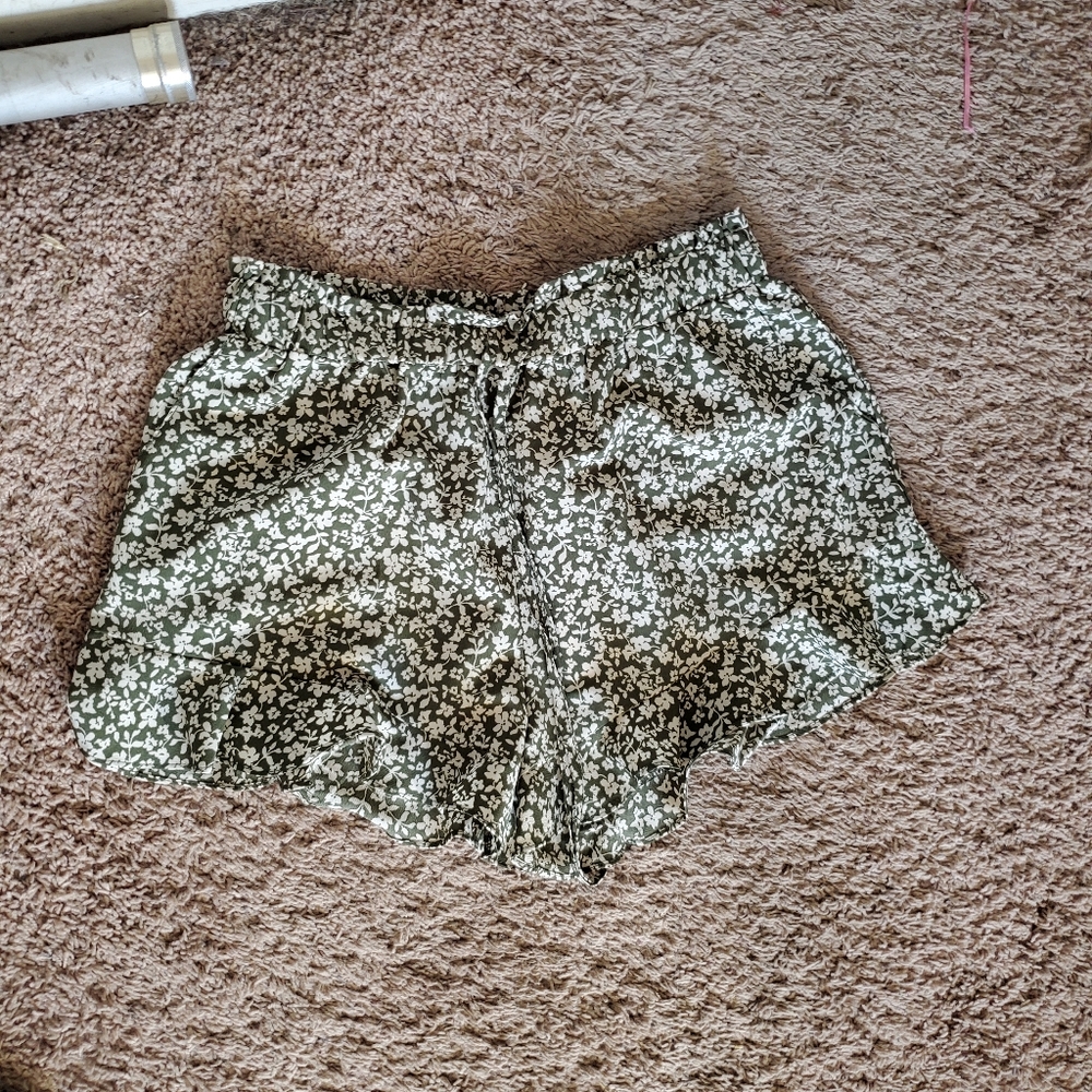 Allie Rose Green Summer Ruffle Shorts